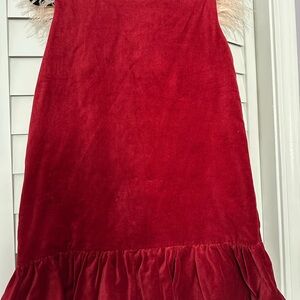 Elegant Red Velvet Dress